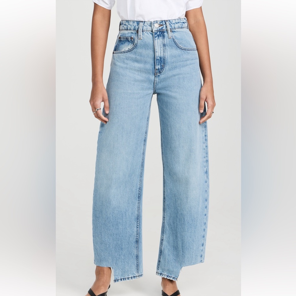 Women’s NWT Frame Long Barrel Released Inside Step Fray Jeans Size 29